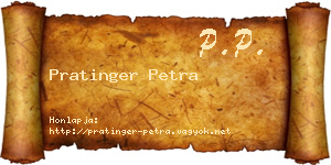 Pratinger Petra névjegykártya
