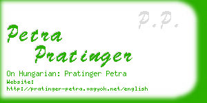 petra pratinger business card